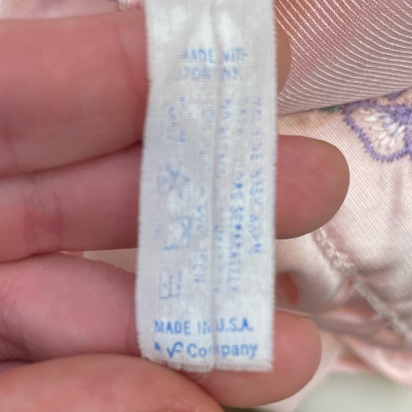 Vanity Fair Vintage Women’s Silk Nightgown Pink Embroidered Lace Trim Size Large - Picture 12 of 14